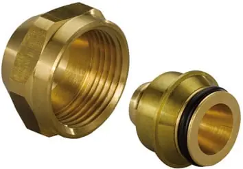 Uponor Vario klemringschroefkoppeling PEX 14mmx3/4" messing binnendraad euroconus 1065283 Goedkoop