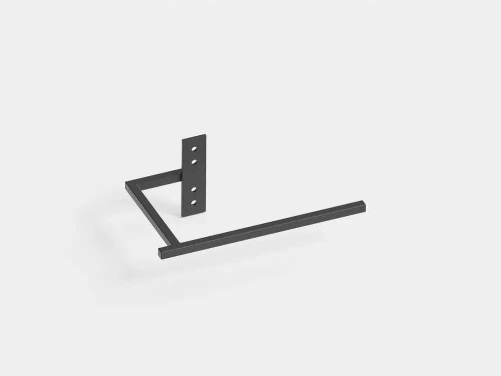 Gereduceerde Prijs Vasco, Handdoekbeugel, 240mm, aluminium, gelakt, mat, 9005kleur RAL9005
