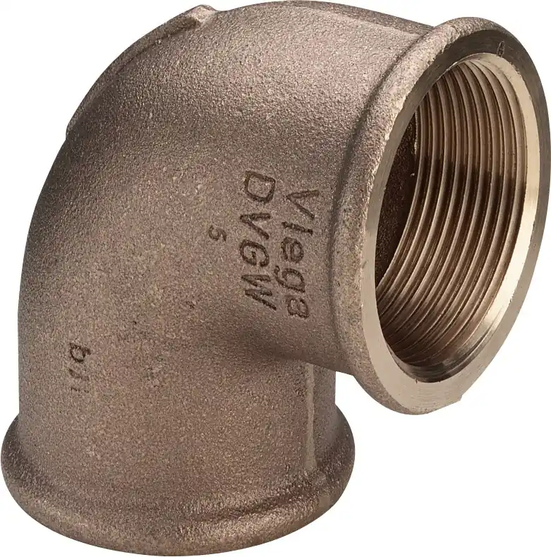 Rechtstreeks Van De Fabrikant Viega knie koppeling 1/2" x 1/2" 90gr brons (binnendraad x binnendraad)