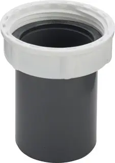 Viega kunststof halve plugkoppeling (stijgpijpje) 1 1/2x40mm, staartstuk met wartel 11/2, wit. Koopje