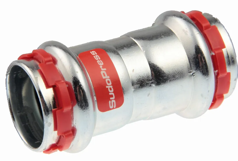 Goedkoop VSH Sudopress STAAL rechte koppeling, sok 28 x 28mm, staal (pers x pers)
