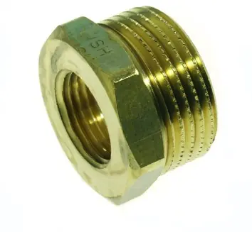 Populair VSH verloopring 1" x 3/4" messing DZR (buitendraad x binnendraad) 0411158