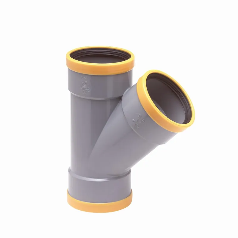 Wavin M-T-stuk, Wafix, 45° graden, PVC, SN8, 110mm x 110mm x 110mm (manchet, x manchet x manchet), grijs Favoriet