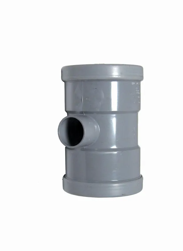 Wavin M-T-stuk, Wafix, 90° graden, PVC, SN4, 110mm x 40mm x 110mm (manchet, x lijmmof x manchet), grijs Express Levering