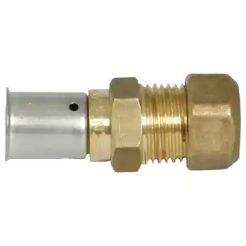 Wavin Tigris M1 overgangskoppeling met koper overloop, 16x15mm (pers x wartel) Express Levering