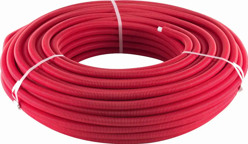 Weekendaanbieding Wavin Tigris PEX/AL meerlagenbuis glad, Ø16x2mm, 5 lagen, aluminium, PE, flexibel, buis rood, 75m, rode mantel