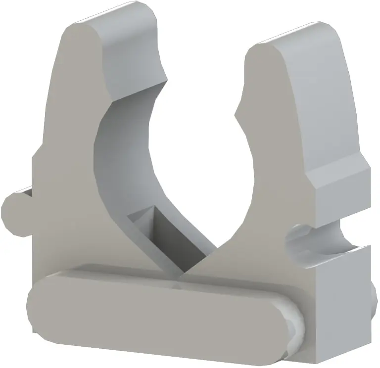 JSL kabelbuisklem, Ø16-22mm, schroefgat, kunststof, grijs, 50 stuks Op = Op