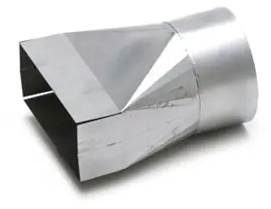 Kennemer Air Spiralo (instort) verloopstuk van rechthoekig kanaal 70x170mm naar rond, buisdiameter 125mm Uitverkoop
