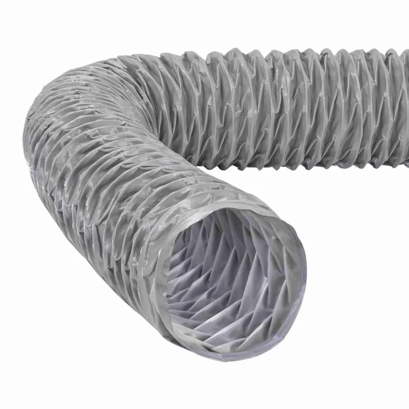 Panflex, kunststofslang met spiraal, materiaal PA PVC coating, stalen spiraal, diameter 100mm, buigradius 60mm, 10m, grijs 300.100.10.01 Direct Verzonden