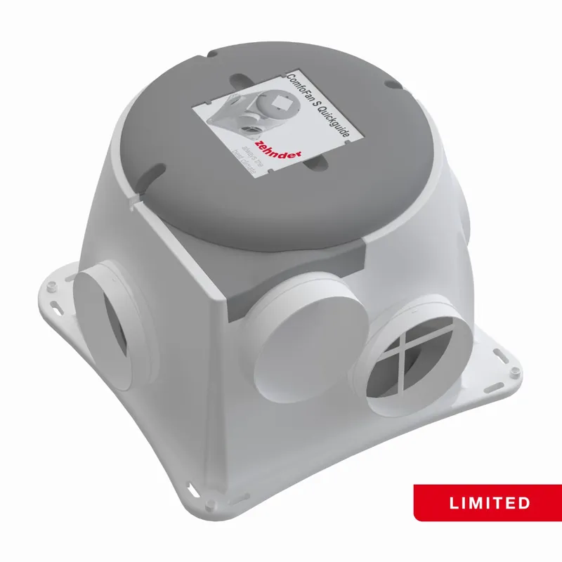 Lage Prijs Zehnder Comfofan Silent limited randaarde stekker 125mm kunststof 458006607