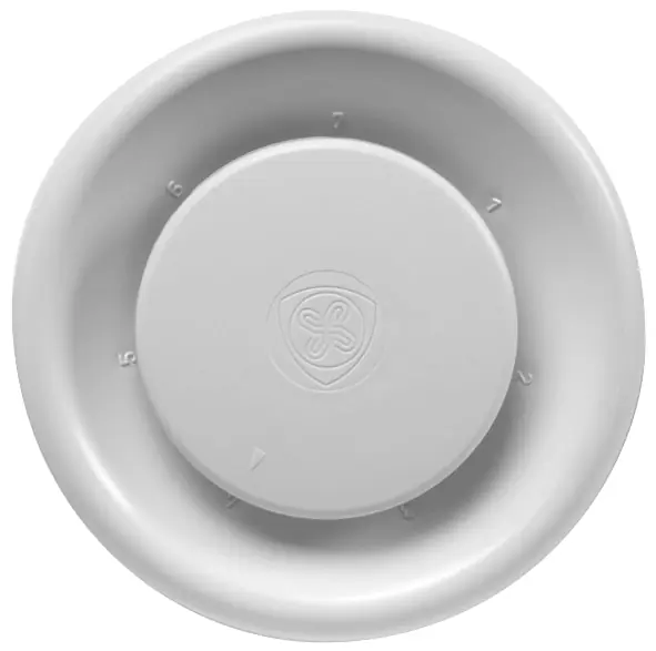 Populair Zehnder STK, ventilatieventiel rond, kanaal Ø125mm, front Ø150mm, kunststof, 75m3/h, afvoer, wit RAL9010