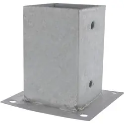 Superprijs Paalhouder met plaat 91x91mm