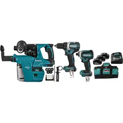 Gereduceerde Prijs Makita DLX3106TW1 combopack 18V 3x 5,0Ah Li-ion