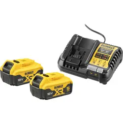 DeWALT DCB1104P2-QW accupack Lader + 2x 18V 5.0Ah accu‘s Hoge Kwaliteit