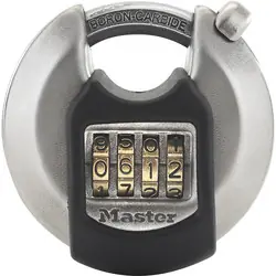 Master Lock discusslot 70mm breed, achthoekige beugel, weerbestendig met cijferslot Betrouwbaar