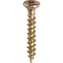 Forgefast universele schroeven platkop voldraad geel 3,5x20mm TX15 Merkproduct