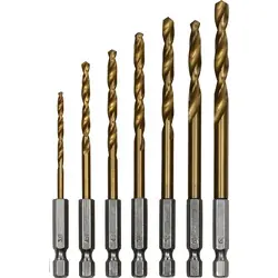 Populair Labor HSS spiraalboren Tin Coated Cassette 7-delig