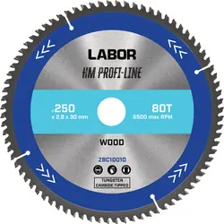 Shop Nu Labor HM cirkelzaagblad hout 250x30x2,8mm 80T