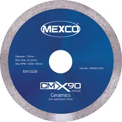 Hoge Kwaliteit Mexco Ceramic Diamond Blade 115mm tegels