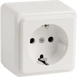 Wandcontactdoos RA opbouw Glanzend wit Gratis Retour