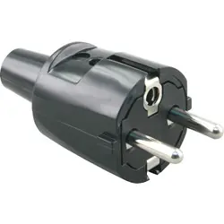 Stekker RA PVC Zwart Dagaanbieding