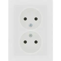 Express Levering Jung AS500 wandcontactdoos dubbel inbouw Glanzend wit