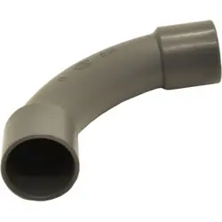 Aanbieding Bocht voor rechte PVC buis - Licht Grijs Ral 7035 16 mm