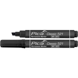 Koop Online Pica Classic 521/46 Permanent Marker zwart - beitelpunt