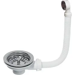 Wirquin afvoerplug met rvs korf Ø90 mm met overloop Fabrieksprijs