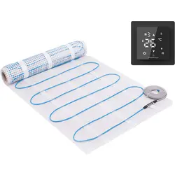 Dynamic Way elektrische vloerverwarmingsmat incl. WIFI thermostaat zwart 50x800cm/4m² 600W Finale Uitverkoop