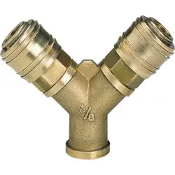 Einhell luchtdrukverdeler met 2 snelkoppelingen 3/8" binnendraad Nu Kopen