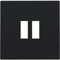 Niko centraalplaat USB Black Coated Populair