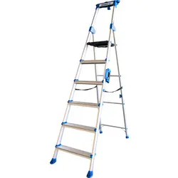 Alumexx UP 6 treden luxe huishoudtrap Op = Op