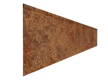 Kantopsluiting corten 28x300cm geplet Betaalbaar
