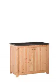 Buitenkeuken dubbel 90 Excellent, 90x109x56cm (HxBxD) met schap en deuren, onbehandeld. Superprijs