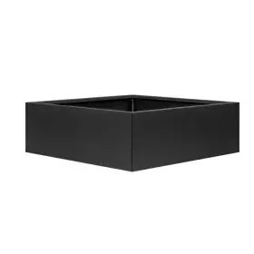 Bestel Nu Bloembak vlak - GRAFIET ZWART 150x150x40