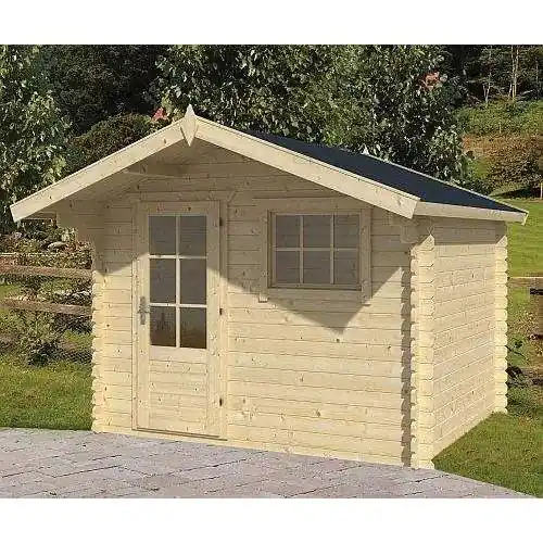 Seizoensaanbieding Blokhut Björn 300 x 260 + 80 cm