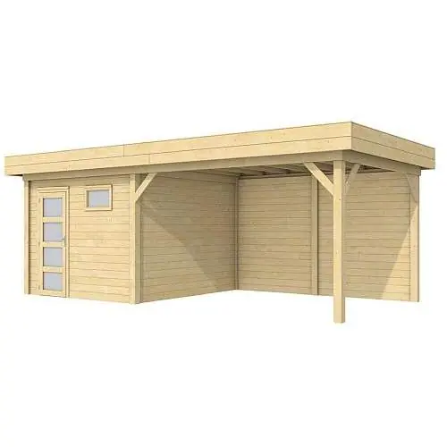 Blokhut Topvision Tapuit 300 + 400 x 300 cm geïmpregneerd Betrouwbaar