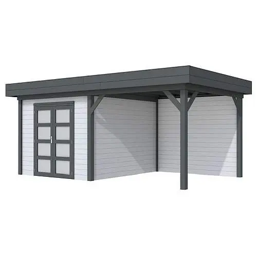 Blokhut Topvision Bosuil 300 + 300 x 300 cm gespoten Beperkt Aanbod
