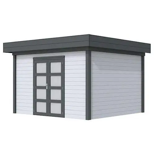 Direct Verzonden Blokhut Topvision Parelhoen 400 x 300 cm gespoten