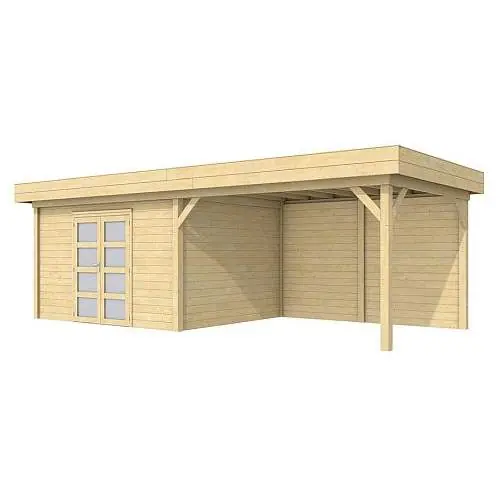 Blokhut Topvision Parelhoen 400 + 400 x 300 cm Direct Verzonden