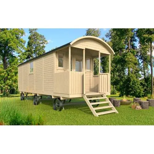 Laatste Kans Circuswagen Kathleen met veranda 240 x 600 + 120 cm