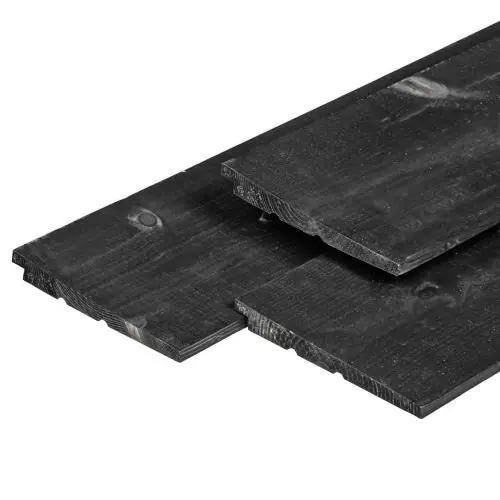 Gevelbekleding ijsselrabat vuren zwart gedompeld 1,1-2,2 x 19,5 x 300 cm Laatste Versie
