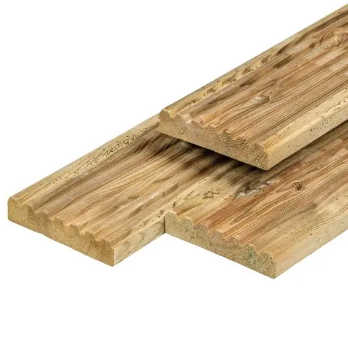 Vlonderplank grenen geïmpregneerd 2,8 x 14,5 x 400 cm Beperkt Aanbod