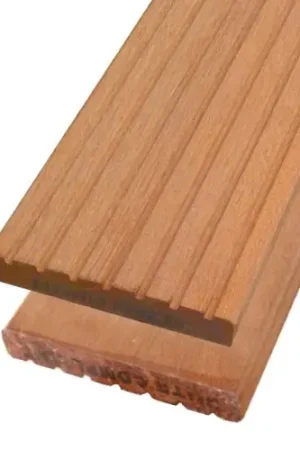 Betaalbaar Vlonderplank hardhout bankirai aanbieding 2,5 x 14,5 x 120 cm groef/glad