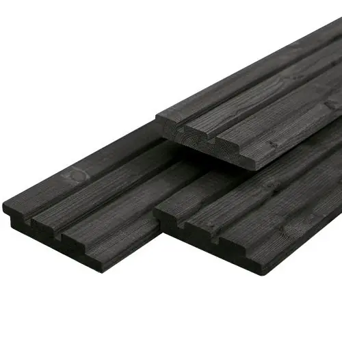 Kiruna type 1 zwart gespoten gevelbekleding wand Hoge Kwaliteit
