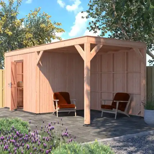 Direct Beschikbaar Douglas tuinhuis geschaafd 600 x 250 cm HR