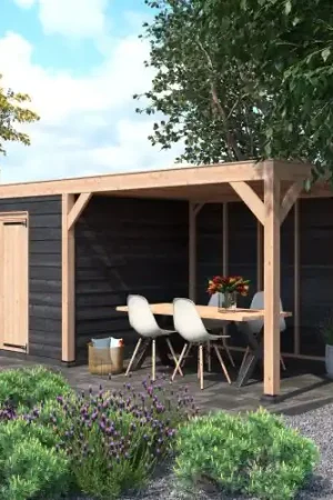 Actieprijs Douglas tuinhuis geschaafd 700 x 250 cm ZZR