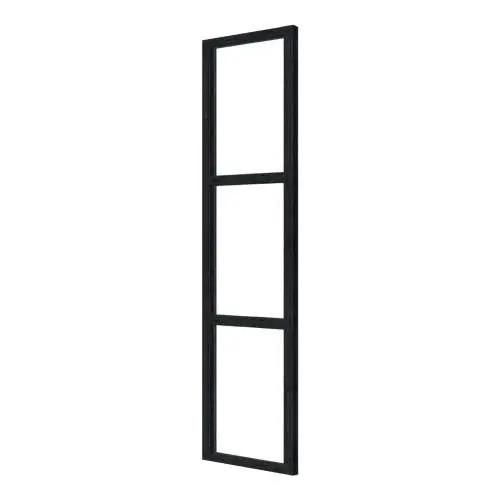Lage Kosten Steellook glaswand 45 x 212 cm zwart