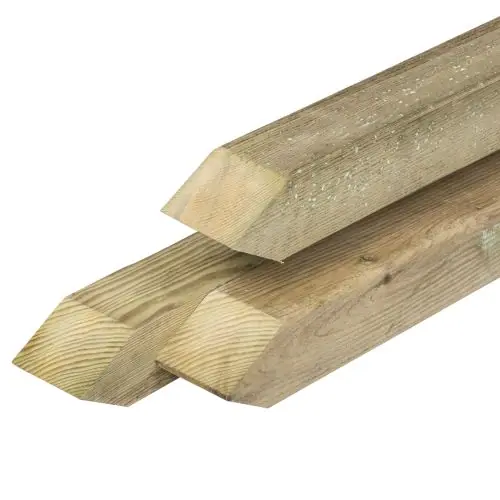Tuinpaal geïmpregneerd grenen 6,8 x 6,8 x 150 cm met punt Aanbieding